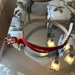 Strawberry pink vintage Anne Klein snakeskin belt